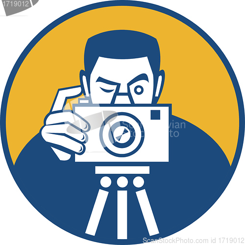 Image of Photographer With Camera Retro