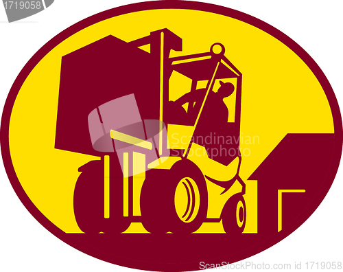 Image of Forklift Truck Operator Retro