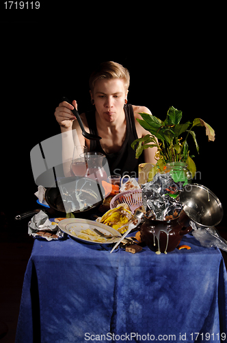 Image of uncleared table