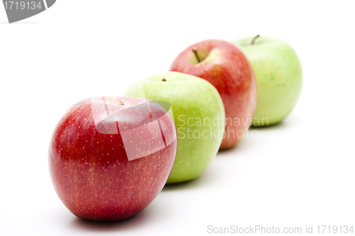 Image of Red and green apples