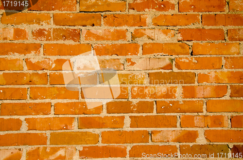 Image of Background of red brick wall fragment. 