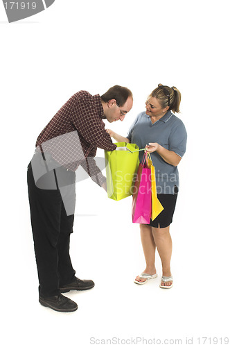 Image of couple with shopping bags