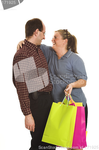 Image of happy shoppers