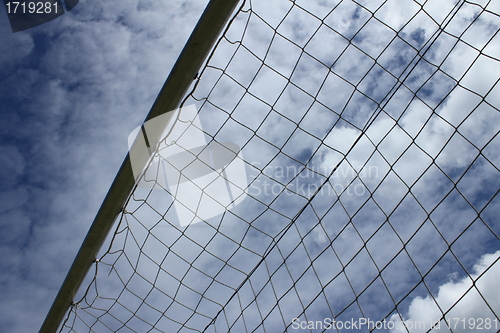 Image of cloud football goal net