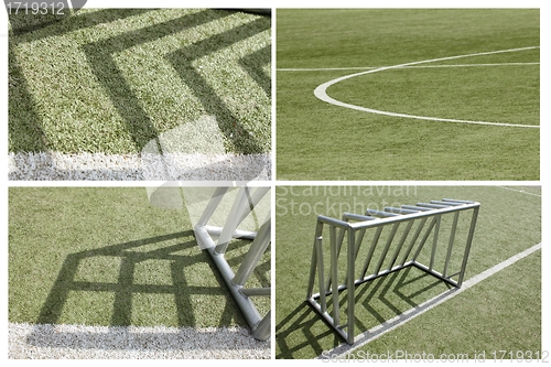 Image of football goal collage