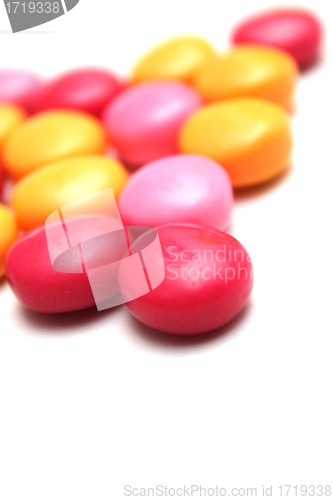 Image of colourful isolated candy drops