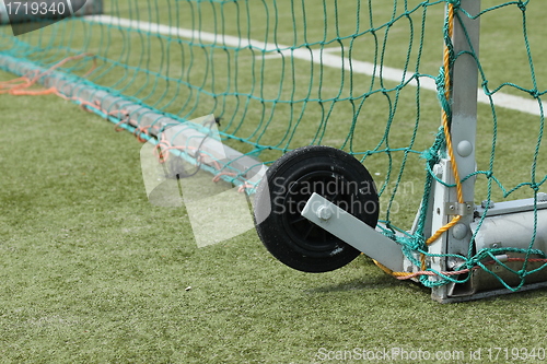 Image of rolling football goal