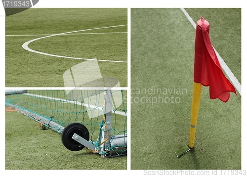 Image of football goal collage