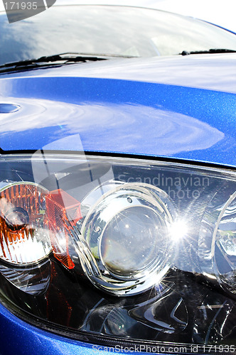 Image of car front lights