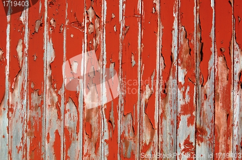 Image of Red worn wall