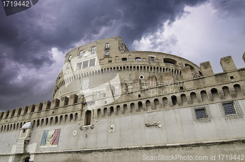 Image of Sky Colors over Castel Sant'Angelo in Rome