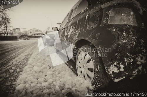 Image of Streets after a Snowstorm in Pisa, Italy