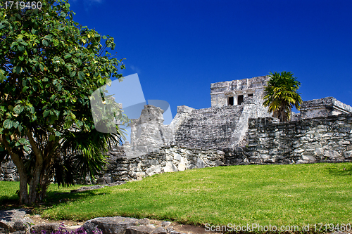 Image of Famous archaeological ruins of Tulum in Mexico