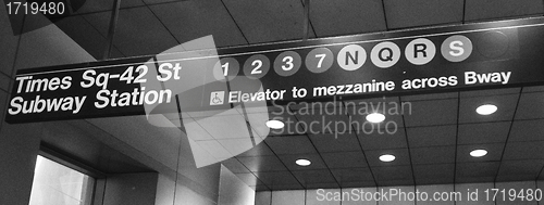 Image of Subway Signs in New York City