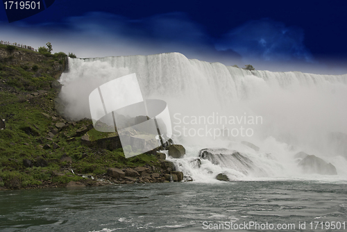 Image of Dark Sky over Niagara Falls, Canada