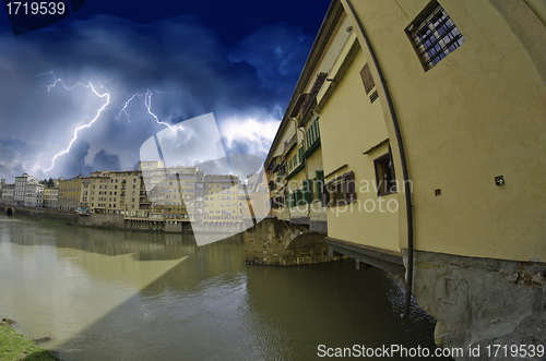 Image of Storm over Ponte Vecchio in Florence