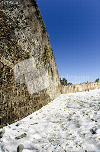 Image of Piazza dei Miracoli in Pisa after a Snowstorm