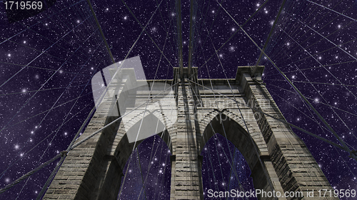 Image of Sky over Brooklyn Bridge