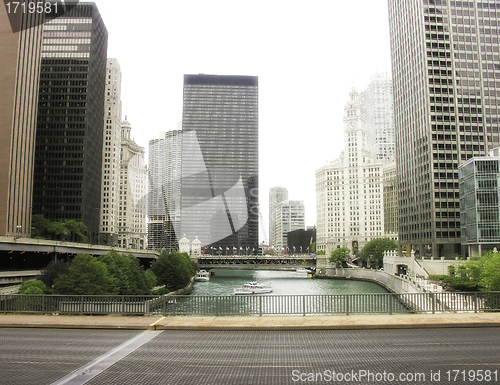 Image of Buildings and River of Chicago, U.S.A.