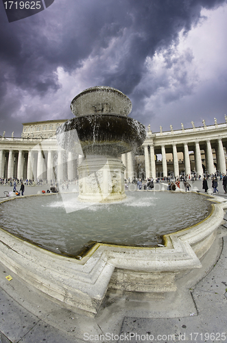 Image of Cloudy Sky over Piazza San Pietro, Rome