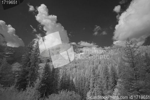 Image of Infrared Landscape of Dolomites, Italy