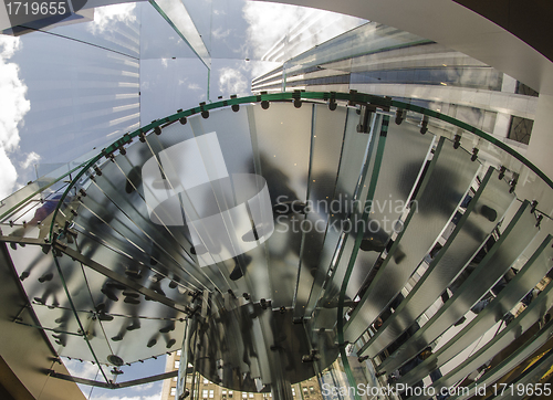 Image of People Feets on a Circular Staircase