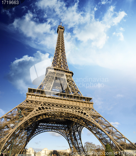 Image of Eiffel Tower on a Winter Morning