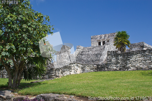 Image of Famous archaeological ruins of Tulum in Mexico