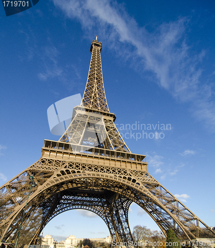 Image of Colors of Eiffel Tower in Paris