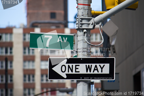 Image of Classic Street Signs in New York City