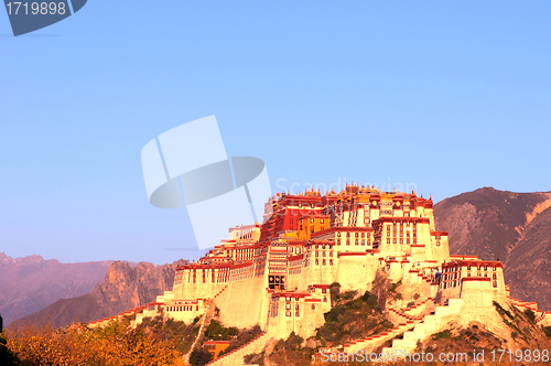 Image of Landmark of the famous Potala Palace in Lhasa Tibet