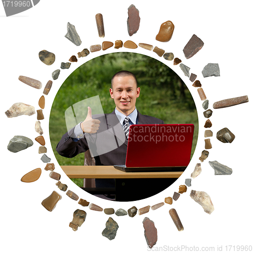 Image of Concept With Sea Stones and Photo