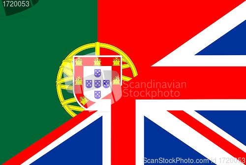 Image of uk portugal flag