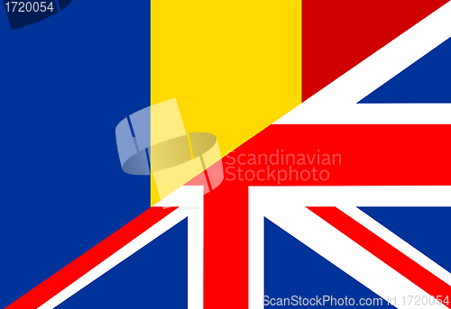 Image of uk romania flag