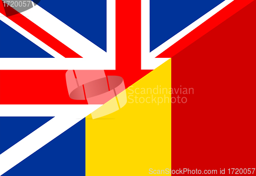 Image of uk romania flag