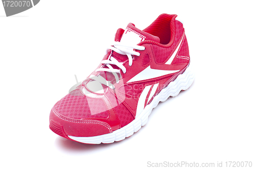 Image of Red running sports shoes