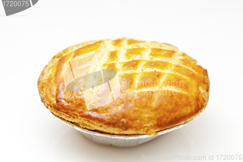 Image of Chicken pie isolated on white background