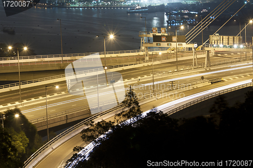 Image of Highway scene in modern city