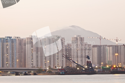 Image of Hong Kong downtown at sunset