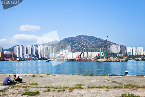 Image of Hong Kong apartment blocks along the coast