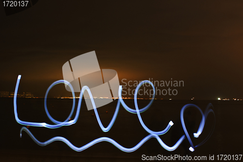 Image of Love light painting 