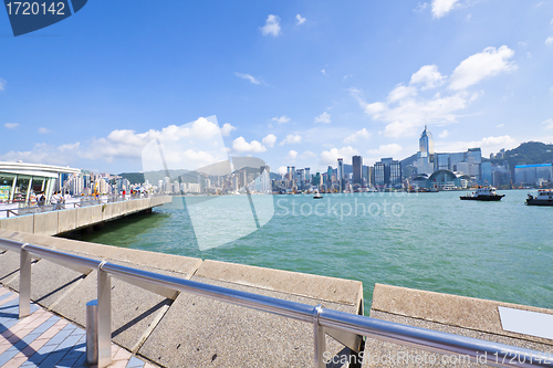 Image of Hong Kong skyline along the waterfront 