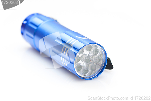 Image of Blue torch on white background