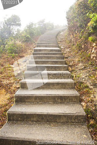 Image of Stairs in hiking trail in Hong Kong