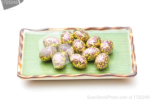 Image of Easter eggs on plate