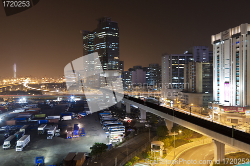 Image of City scene in urban downtown