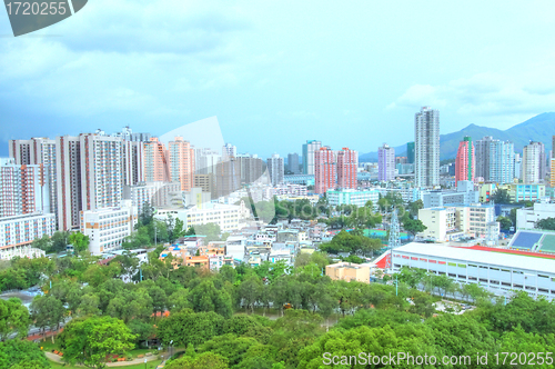 Image of Yuen Long downtown at day time, HDR image.