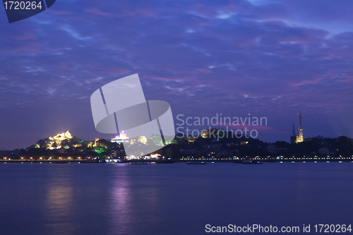 Image of Xiamen Gulangyu Island at sunset in China