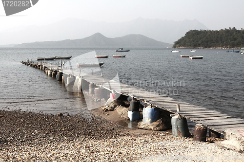 Image of Wooden pier along the coast