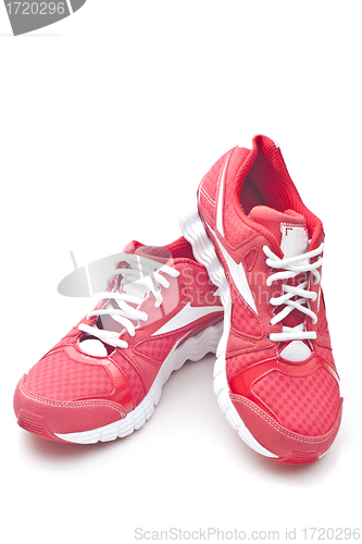 Image of Red running sports shoes